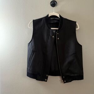 Black Sleeveless Jacket